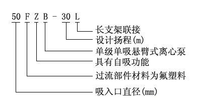 fzb氟塑料自吸离心泵型号意义